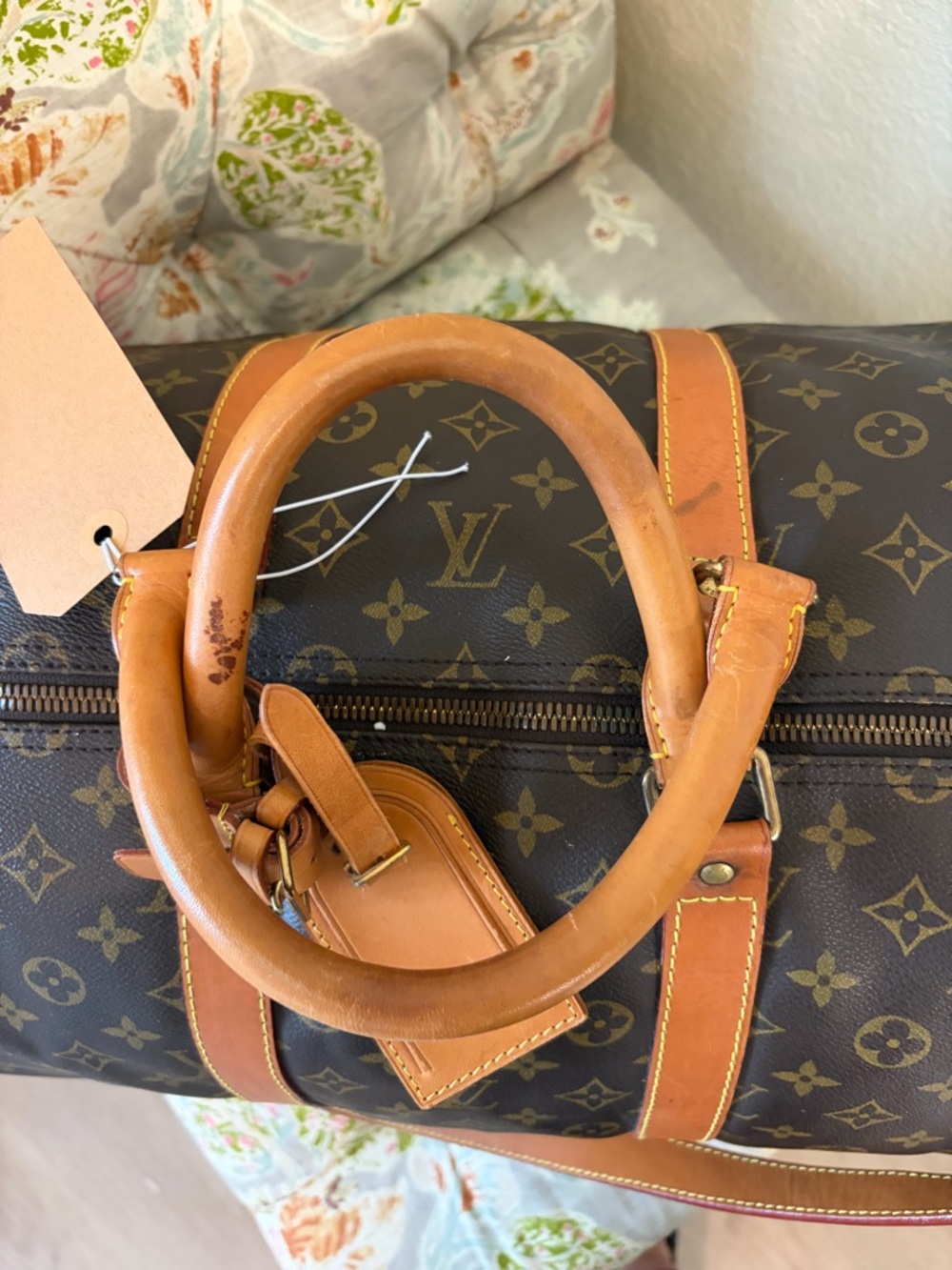 Louis Vuitton Brown Monogram Canvas Keepall 55 Bandouliere Travel Bag - Picture 3 of 12